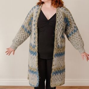 Homemade Multicolor Crochet Cardigan